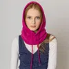 Fashnzfab Sporty String Snood Hat In Pink