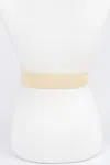 Fashnzfab Square Buckle Stretch Belt In Brown