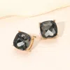 Fashnzfab Square Cushion Stud Earrings In Neutral