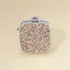 Fashnzfab Square Glitter Mini Clutch Bag / Crossbody Bag In White