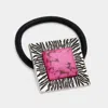 Fashnzfab Square Natural Stone Stretch Hairband In Metallic
