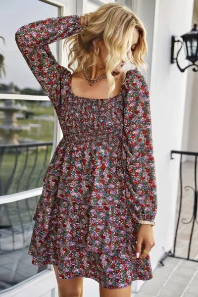 Fashnzfab Square Neck Solid Lace Up Cocktail Dress
