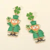 Fashnzfab St Patricks Leprechaun Charm Drop Dangle Earrings In Multi