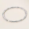 Fashnzfab Stainless Steel Bamboo Hinged Bangle Bracelet In Gray
