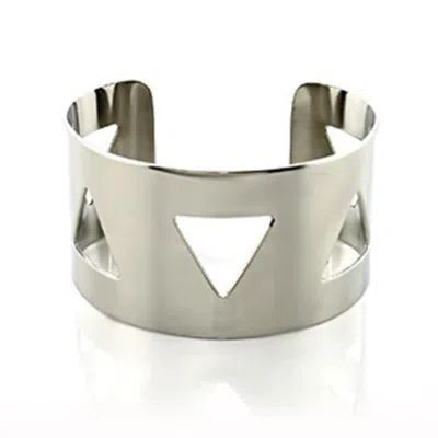 Fashnzfab Stainless Steel Bangle With No Stone In No Stone In Pattern