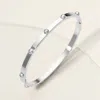 Fashnzfab Stainless Steel Bubble Hinged Bangle Bracelet - Silver In Metallic