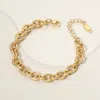 Fashnzfab Stainless Steel Cable Chain Bracelet In Brown