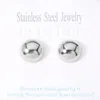 Fashnzfab Stainless Steel Dome Stud Earrings - Rhodium In Metallic
