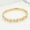 Fashnzfab Stainless Steel Hardware Link Hinged Bangle Bracelet Gold In Gold