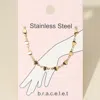 Fashnzfab Stainless Steel Heart Link Chain Bracelet Gold In Gold