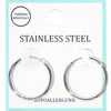 Fashnzfab Stainless Steel Hypoallergenic Mini Huggie Hoop Earrings - Rhodium In Metallic