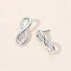 Fashnzfab Stainless Steel Infinity Stud Earrings In Multi
