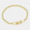 Fashnzfab Stainless Steel Metal Hardware Pointed Stretch Bracelet Gold In Gold