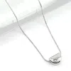 Fashnzfab Stainless Steel Mini Half Moon Pendant Necklace In Metallic
