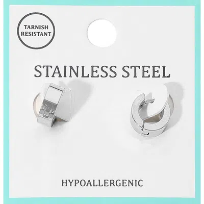 Fashnzfab Stainless Steel Mini Huggie Hoop Earrings In Multi