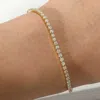 Fashnzfab Stainless Steel Round Cz Stone Tennis Chain Pull Tie Adjustable Bracelet Clear, Gold In Multi
