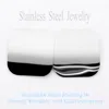 Fashnzfab Stainless Steel Square Domed Stud Earrings - Rhodium In White