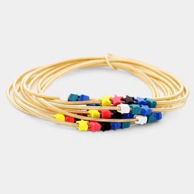 Fashnzfab Star Bead Multi Stretch Bracelet