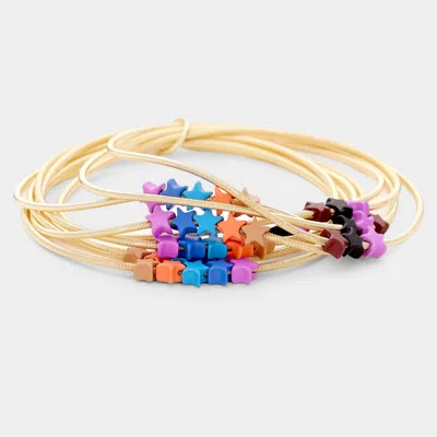 Fashnzfab Star Bead Multi Stretch Bracelet
