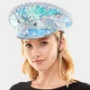 Fashnzfab Star Pointed Sequin Bling Hat In Multi