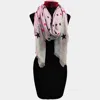 Fashnzfab Star Print Scarf In Gray