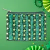 Fashnzfab Star Seed Beaded Mini Pouch Bag In Green