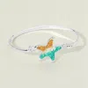 Fashnzfab Starfish Accent Bangle Bracelet In Multi