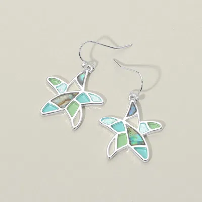 Fashnzfab Starfish Charm Drop Dangle Earrings 0.8" X 1.4" In Multi