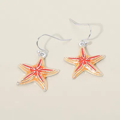 Fashnzfab Starfish Charm Drop Dangle Earrings In Multi