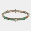 Fashnzfab Starfish Crystal Accented Stretch Bracelet Patina Verdigris In Multi