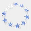 Fashnzfab Starfish Link Magnetic Bracelet Blue, Silver In Multi