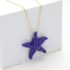 Fashnzfab Starfish Pendant Necklace In Gold
