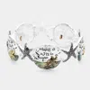 Fashnzfab Starfish Pointed Stretch Bracelet Antique Silver In Metallic