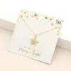 Fashnzfab Starry Night Message Metal Star Pendant Necklace In Gold