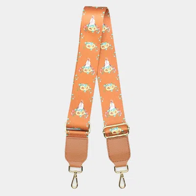 Fashnzfab Steer Head Pointed Bag Strap In Orange