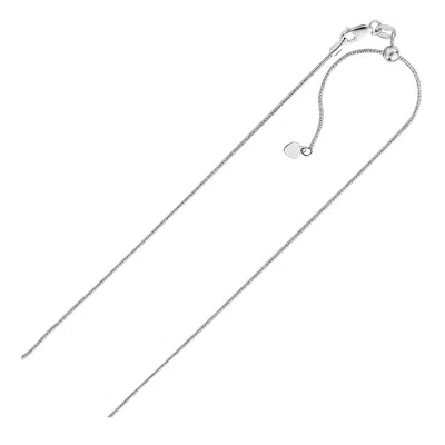 Fashnzfab Sterling Silver 0.8mm Adjustable Snake Chain (0.80 Mm) In Multi