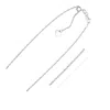 Fashnzfab Sterling Silver 1.5mm Adjustable Rope Chain (1.50 Mm) In Silver