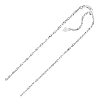 Fashnzfab Sterling Silver 1.5mm Adjustable Singapore Chain (1.50 Mm)