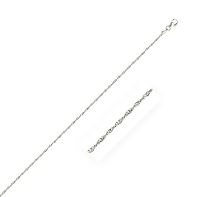 Fashnzfab Sterling Silver 1.6mm Singapore Style Chain (1.50 Mm) In Multi