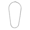 Fashnzfab Sterling Silver Gunmetal Finish Round Box Chain Necklace In Multi