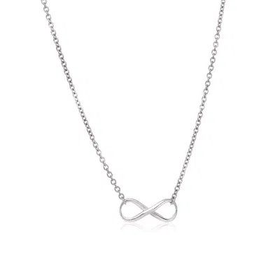 Fashnzfab Sterling Silver Infinity Symbol Necklace In Multi