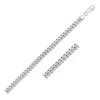 Fashnzfab Sterling Silver Rhodium Plated Miami Cuban Chain (6.30 Mm) 28'' In Multi