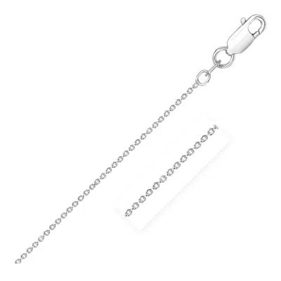 Fashnzfab Sterling Silver Rhodium Plated Round Cable Chain (2.10 Mm)