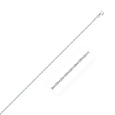 Fashnzfab Sterling Silver Singapore Style Chain (1.80 Mm) In Multi