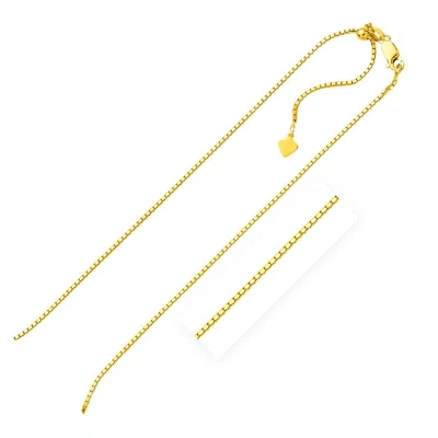 Fashnzfab Sterling Silver Yellow Finish Adjustable Box Chain (1.40 Mm) In Gold