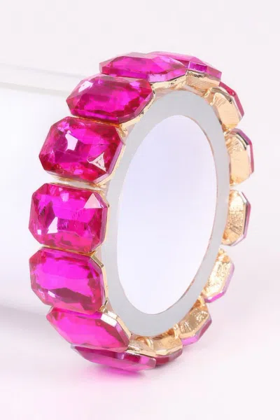 Fashnzfab Stone Bracelet Classic Multi Design In Pink