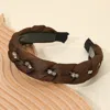 Fashnzfab Stone Cluster Accent Braided Headband In Multi