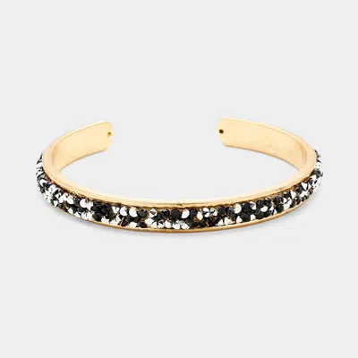 Fashnzfab Stone Cluster Cuff Bracelet In Multi