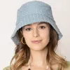 Fashnzfab Stone Distressed Denim Bucket Hat In Multi