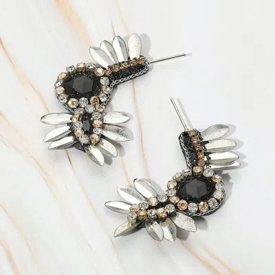Fashnzfab Stone Embellished Boho Earrings In Multi